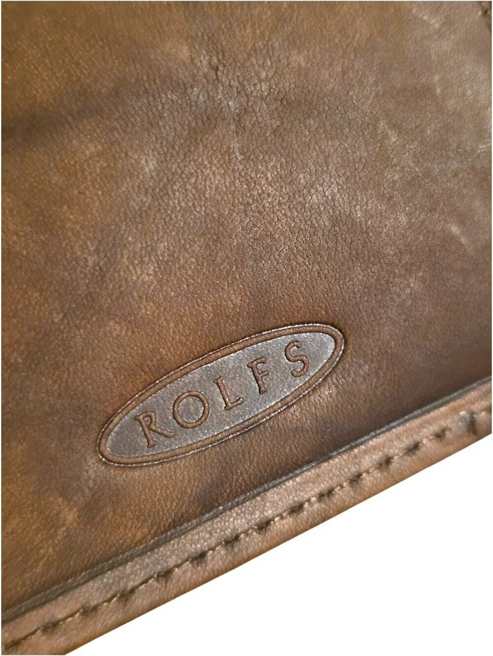 NWT ROLFS Brown Leather Men's Wallet Organizer Brown Valet Leather